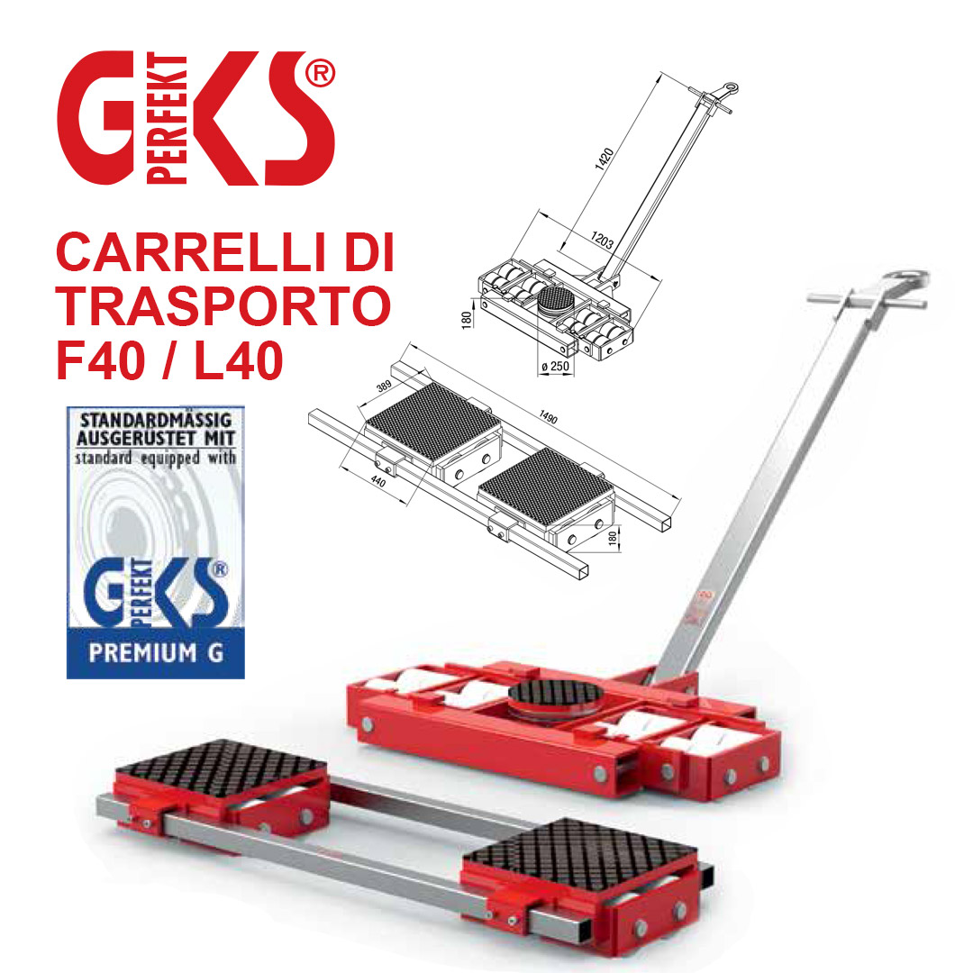 Carrelli di trasporto GKS-Perfekt - Modello F/L40 per spostare carichi  pesanti fino a 80T