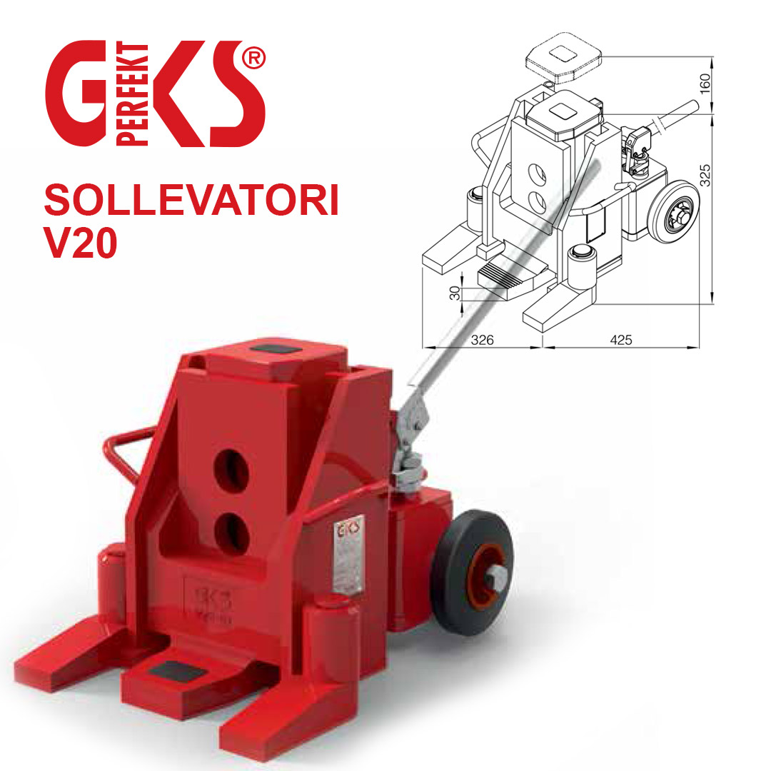 sollevatori idraulici, sollevatori idraulici fino a 20 tonnellate