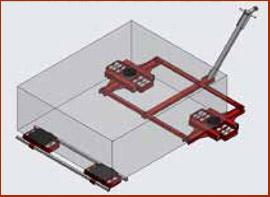 distribuzione carico carrelli di trasporto tandem